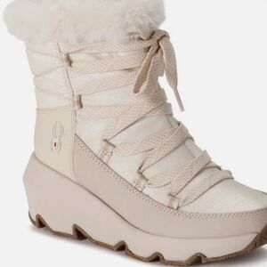 SIZE 7,5 WOMEN'S SPYDER COMDET BOOTS.- FOX FUR LINING